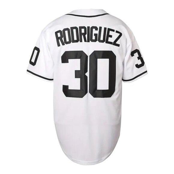 Sandlot Baseball Jersey Benny The Jet Rodriguez #30 White Stitched - Picture 3 of 8